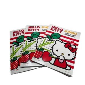 Hello Kitty Jumbo Word Search Puzzle Books 3 Count Bundle New